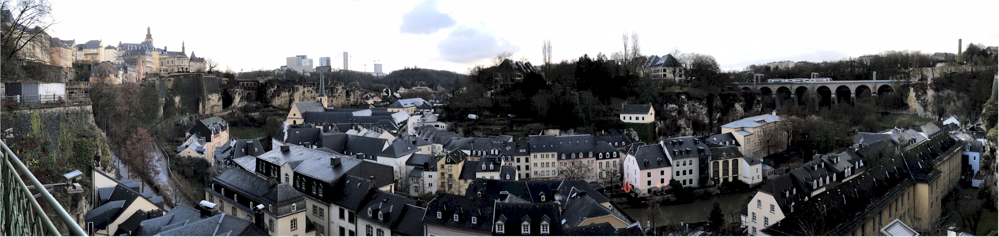 Grund panorama, Luxembourg. 2023-12-13.