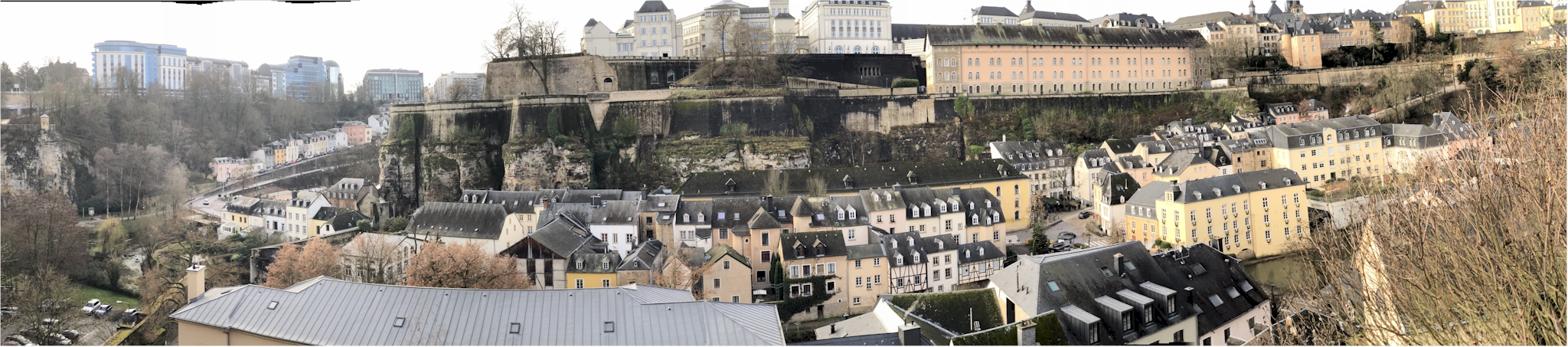 Grund panorama, Luxembourg. 2023-12-16.